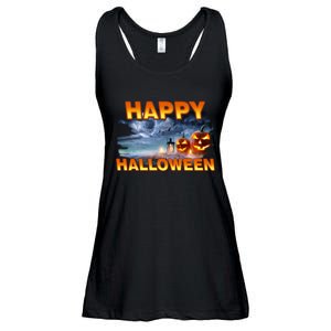 Happy Halloween Creepy Pumpkin Show Ladies Essential Flowy Tank