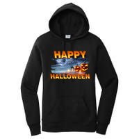 Happy Halloween Creepy Pumpkin Show Women's Pullover Hoodie