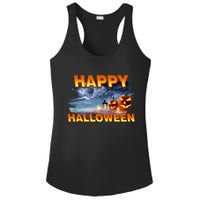 Happy Halloween Creepy Pumpkin Show Ladies PosiCharge Competitor Racerback Tank