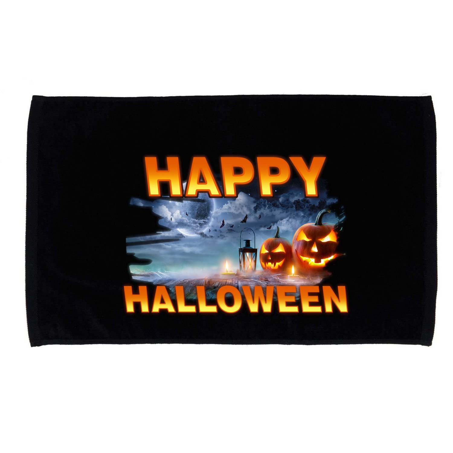 Happy Halloween Creepy Pumpkin Show Microfiber Hand Towel