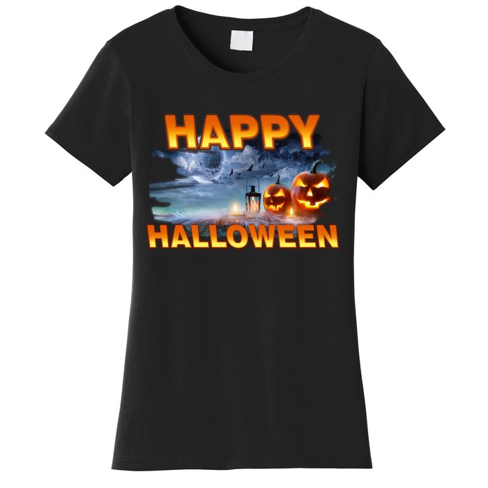 Happy Halloween Creepy Pumpkin Show Women's T-Shirt