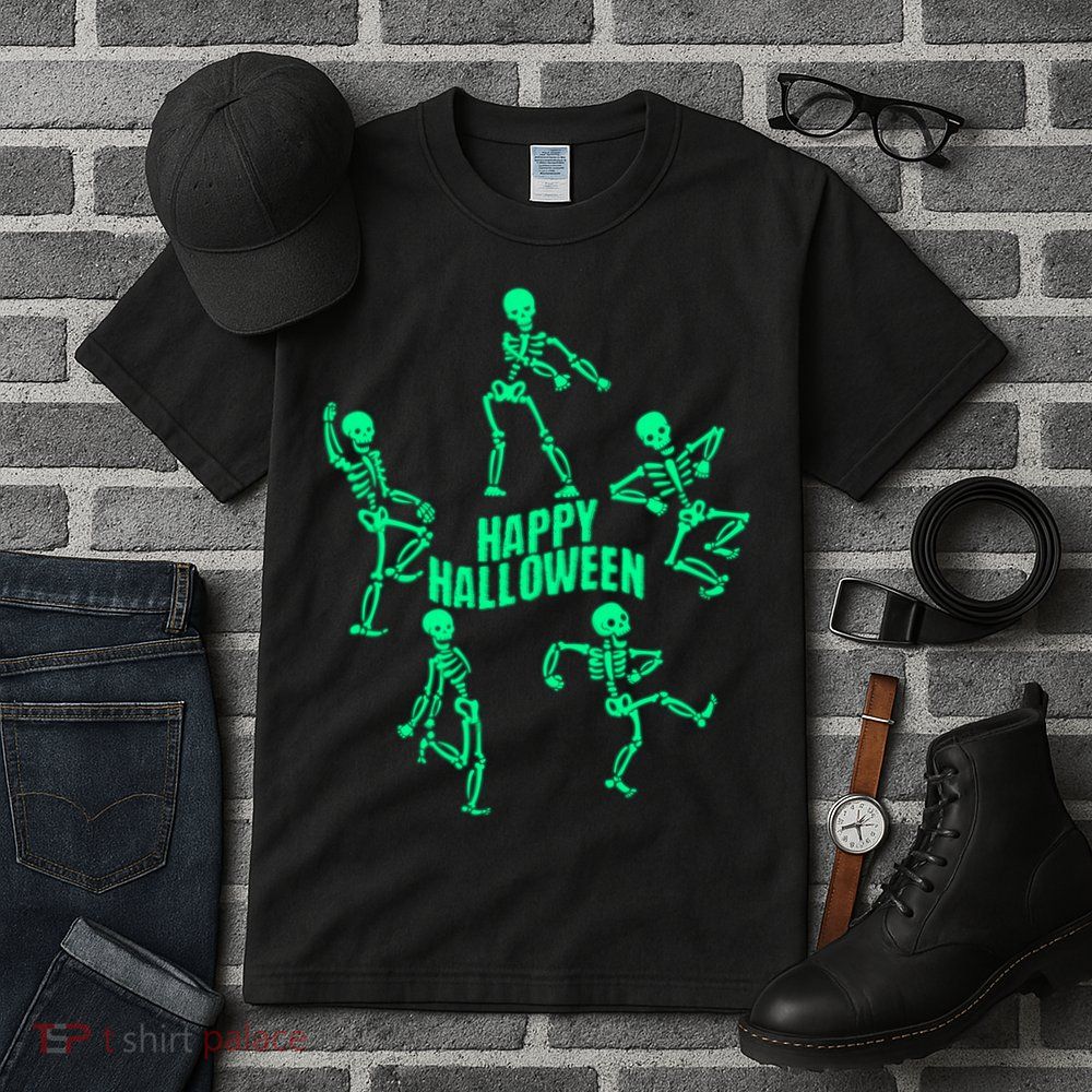 Happy Halloween Dancing Skeletons Tall T-Shirt