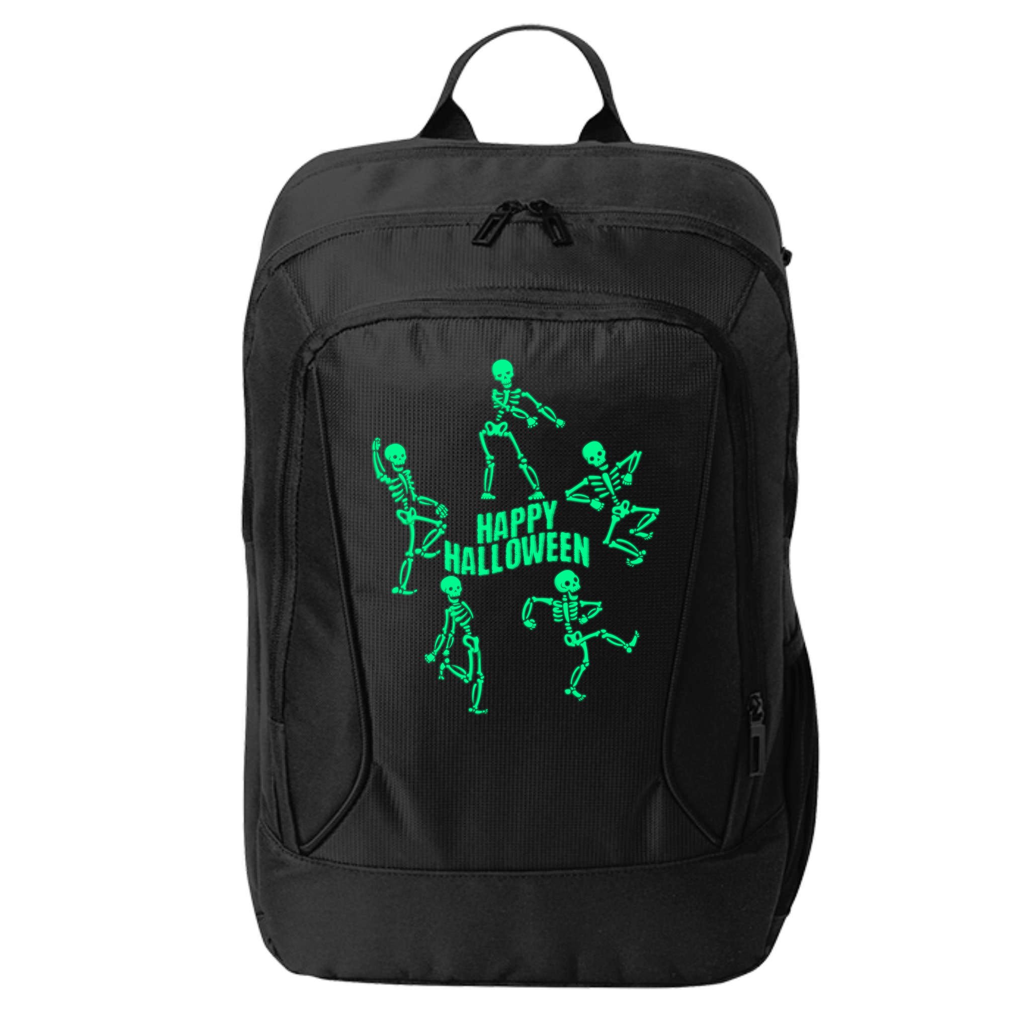 Happy Halloween Dancing Skeletons City Backpack