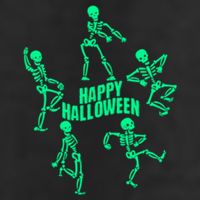 Happy Halloween Dancing Skeletons Adult Drive Performance Visor