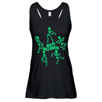 Happy Halloween Dancing Skeletons Ladies Essential Flowy Tank