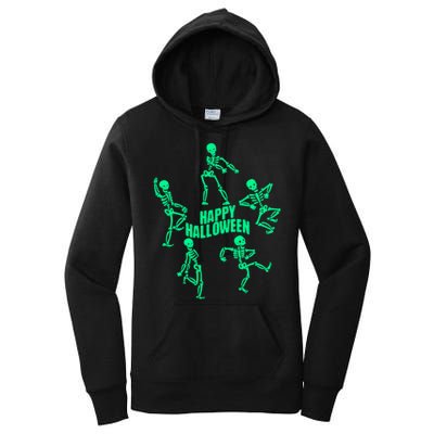 Happy Halloween Dancing Skeletons Women's Pullover Hoodie