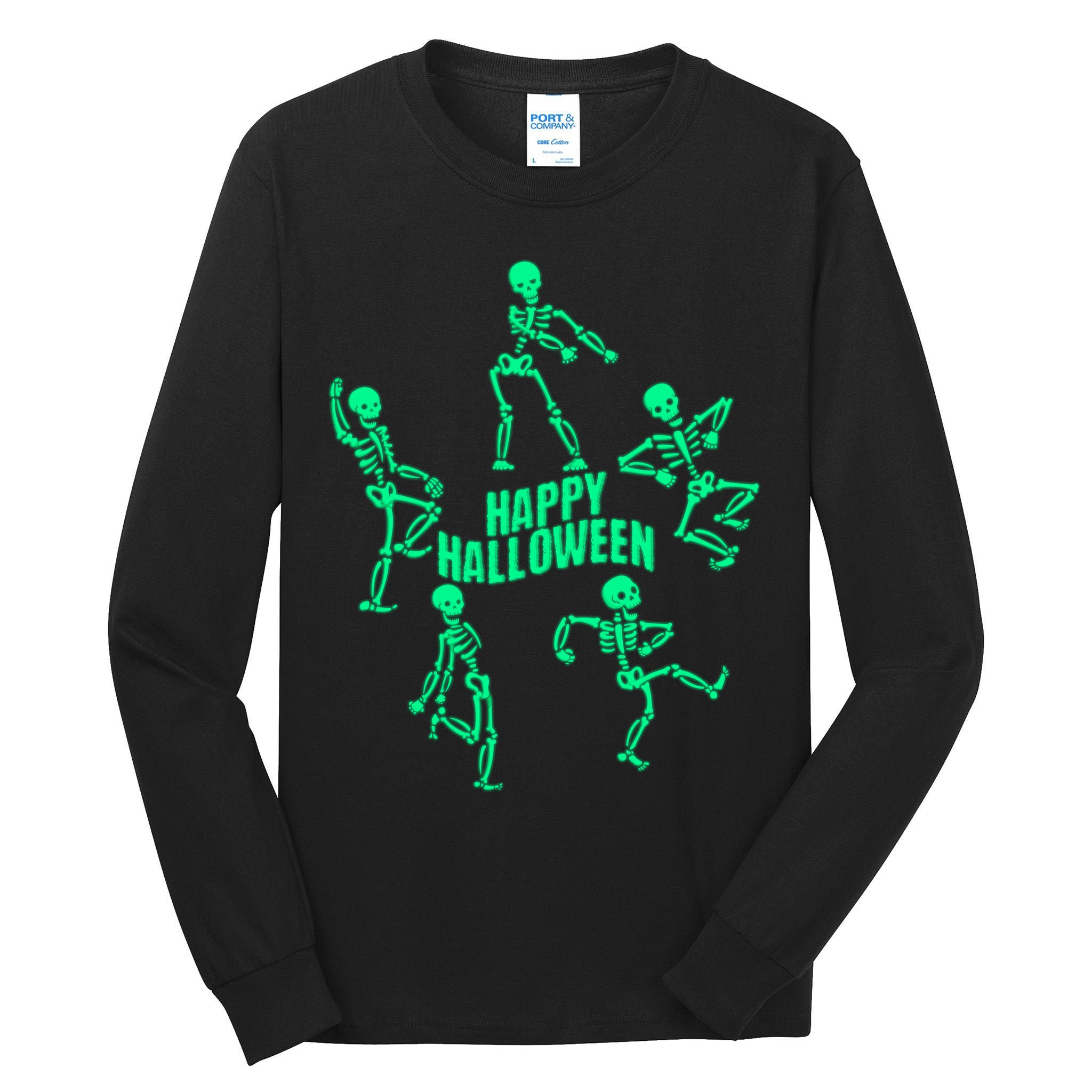 Happy Halloween Dancing Skeletons Tall Long Sleeve T-Shirt
