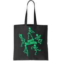 Happy Halloween Dancing Skeletons Tote Bag