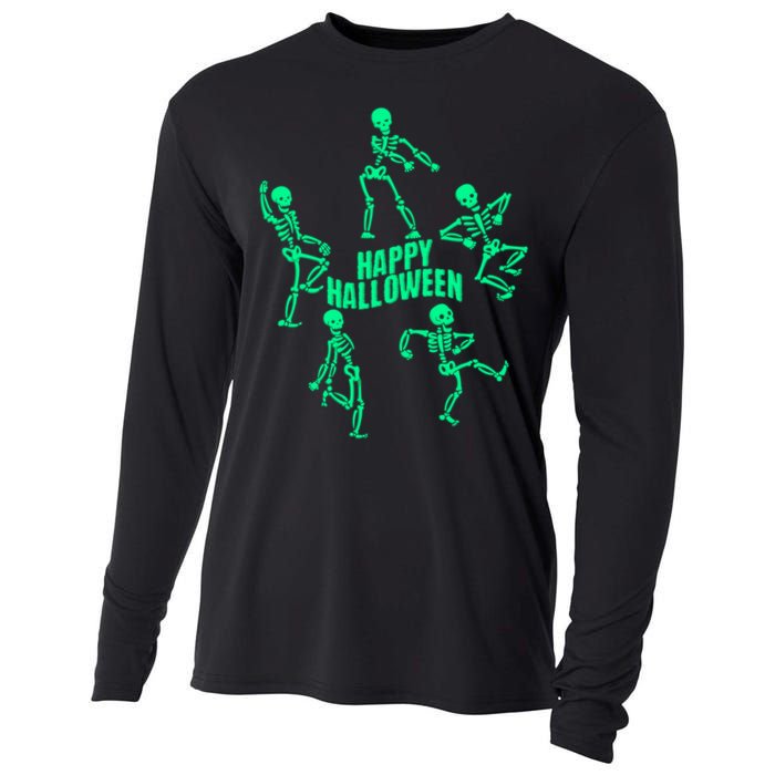 Happy Halloween Dancing Skeletons Cooling Performance Long Sleeve Crew