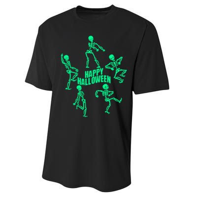 Happy Halloween Dancing Skeletons Performance Sprint T-Shirt