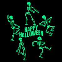 Happy Halloween Dancing Skeletons Youth Performance Sprint T-Shirt
