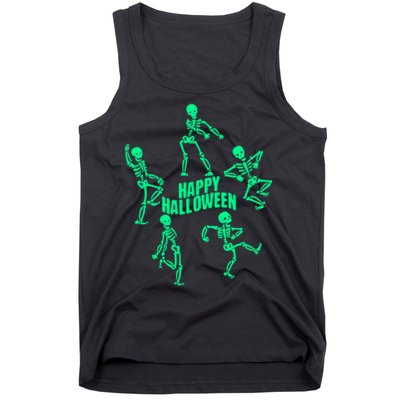 Happy Halloween Dancing Skeletons Tank Top