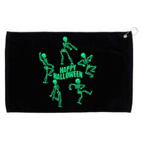 Happy Halloween Dancing Skeletons Grommeted Golf Towel