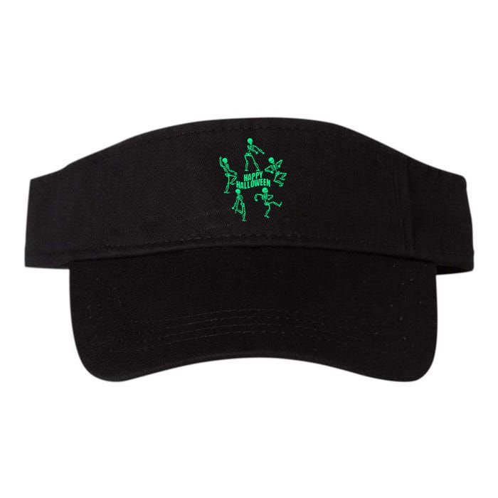 Happy Halloween Dancing Skeletons Valucap Bio-Washed Visor