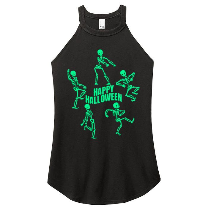 Happy Halloween Dancing Skeletons Women's Perfect Tri Rocker Tank