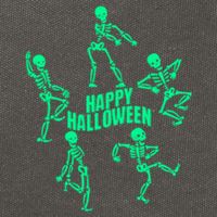 Happy Halloween Dancing Skeletons Cotton Canvas Backpack