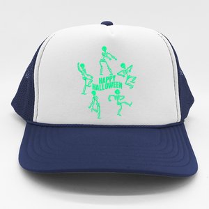 Happy Halloween Dancing Skeletons Trucker Hat