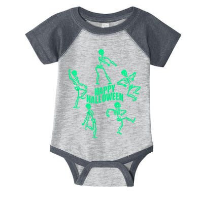 Happy Halloween Dancing Skeletons Infant Baby Jersey Bodysuit