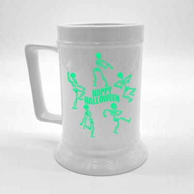 Happy Halloween Dancing Skeletons Beer Stein