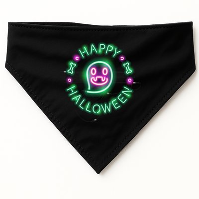 Happy Halloween Neon Sign USA-Made Doggie Bandana