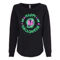 Happy Halloween Neon Sign Womens California Wash Sweatshirt