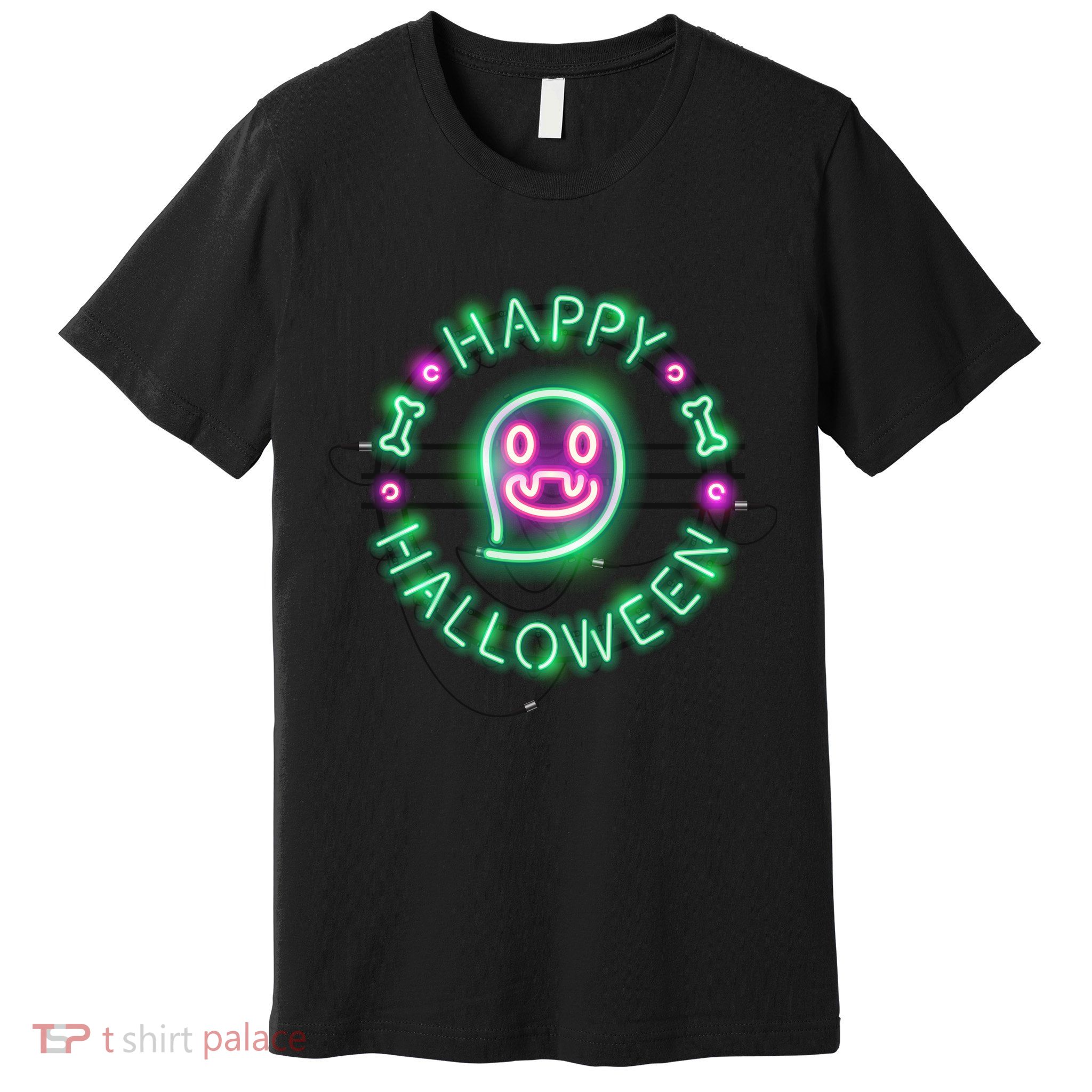 Happy Halloween Neon Sign Premium T-Shirt