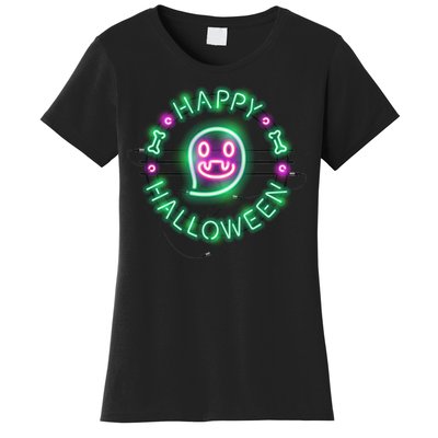 Happy Halloween Neon Sign Women's T-Shirt