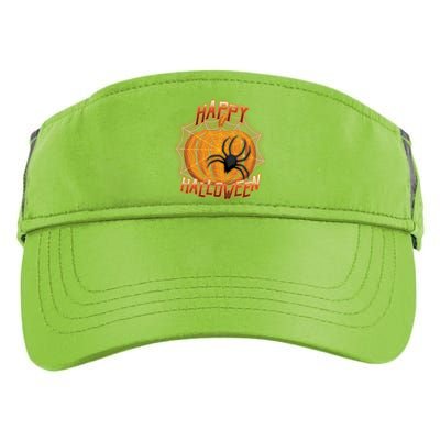 Happy Halloween Spiderweb Pumpkin Adult Drive Performance Visor