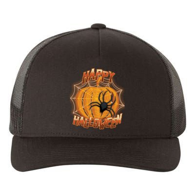 Happy Halloween Spiderweb Pumpkin Yupoong Adult 5-Panel Trucker Hat