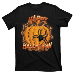 Happy Halloween Spiderweb Pumpkin T-Shirt