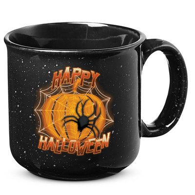Happy Halloween Spiderweb Pumpkin 15oz Campfire Ceramic Mug