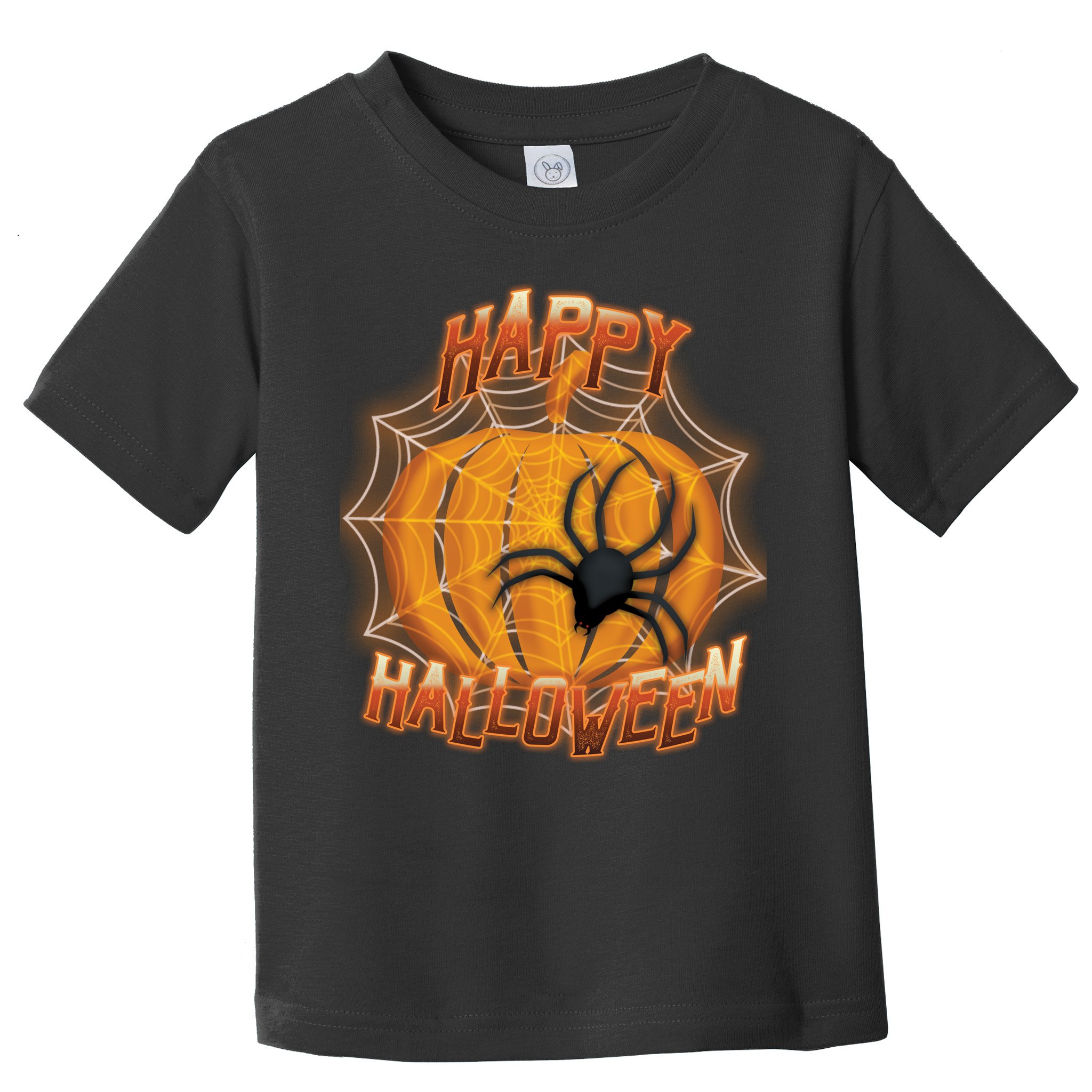 Happy Halloween Spiderweb Pumpkin Toddler T-Shirt