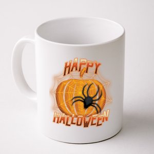 Happy Halloween Spiderweb Pumpkin Coffee Mug