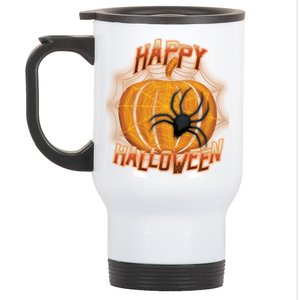 Happy Halloween Spiderweb Pumpkin Stainless Steel Travel Mug