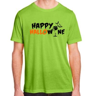 Happy Hallowine Funny Halloween Adult ChromaSoft Performance T-Shirt