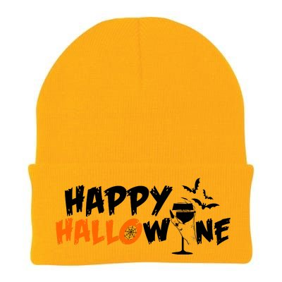 Happy Hallowine Funny Halloween Knit Cap Winter Beanie