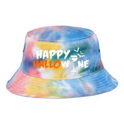 Happy Hallowine Funny Halloween Tie Dye Newport Bucket Hat