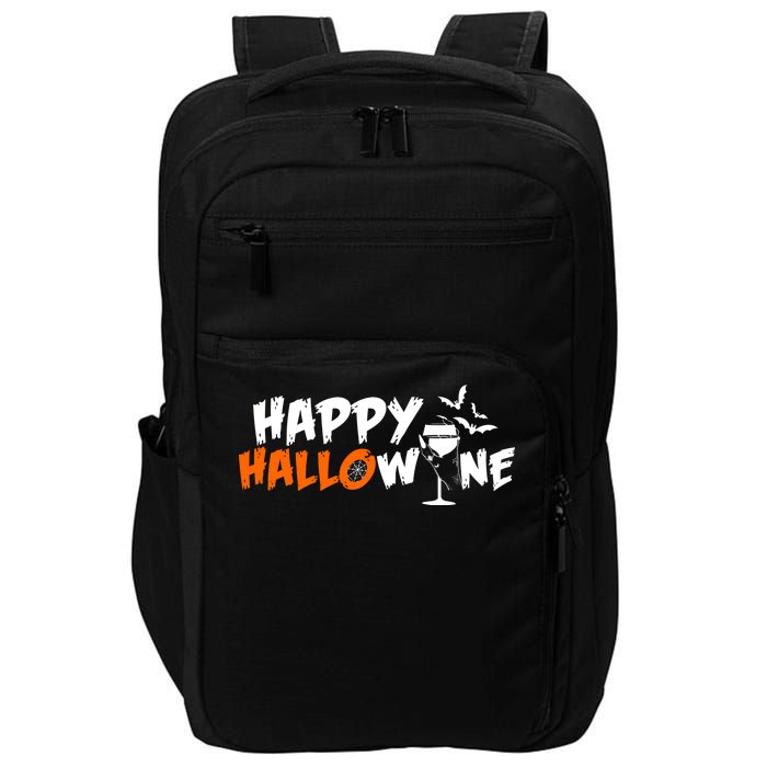 Happy Hallowine Funny Halloween Impact Tech Backpack