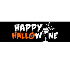 Happy Hallowine Funny Halloween Bumper Sticker