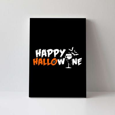 Happy Hallowine Funny Halloween Canvas