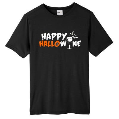 Happy Hallowine Funny Halloween Tall Fusion ChromaSoft Performance T-Shirt