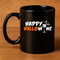 Happy Hallowine Funny Halloween 11oz C Handle Ceramic Mug