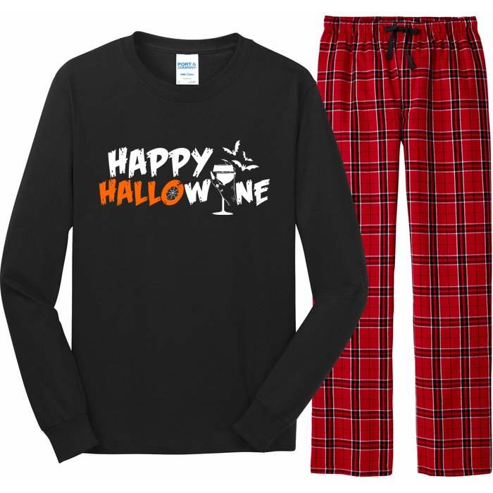 Happy Hallowine Funny Halloween Long Sleeve Pajama Set