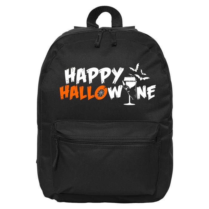 Happy Hallowine Funny Halloween 16 in Basic Backpack