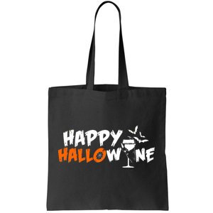 Happy Hallowine Funny Halloween Tote Bag