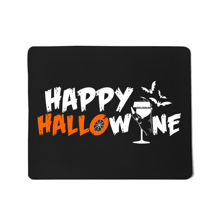 Happy Hallowine Funny Halloween Mousepad