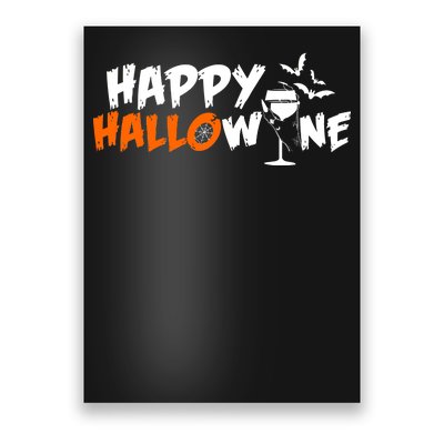 Happy Hallowine Funny Halloween Poster