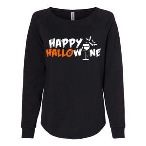 Happy Hallowine Funny Halloween Womens California Wash Sweatshirt