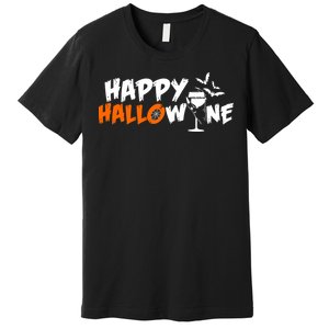 Happy Hallowine Funny Halloween Premium T-Shirt