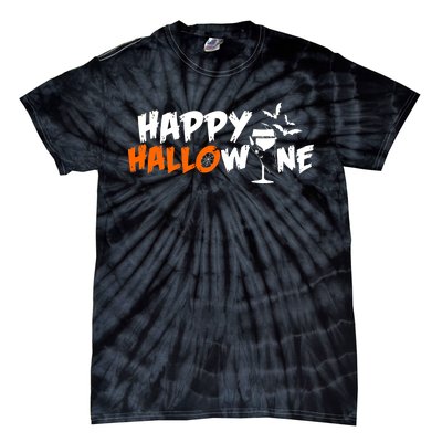 Happy Hallowine Funny Halloween Tie-Dye T-Shirt